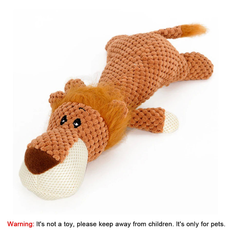 1/3 pièces grand chien jouet résistant aux morsures son en peluche Lion loup éléphant dessin animé jouet pour animaux de compagnie jouet pour chien grinçant pour chiens de petite et moyenne taille