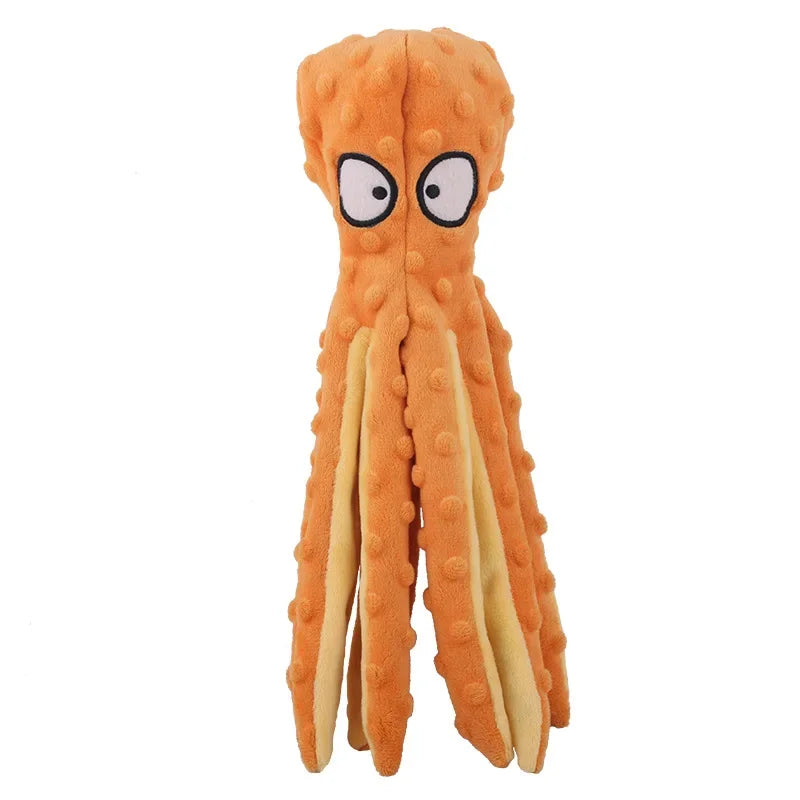 Jouets grinçants pour chiens, poulpe, jouets en peluche froissés sans farce pour la dentition des chiots, jouets à mâcher interactifs durables pour petits, M