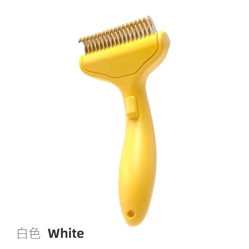 Brosse d'épilation de chien en acier inoxydable, peigne, brosse d'épilation pour animaux de compagnie, outils de toilettage pour chiens, peigne démêlant, accessoires pour chiens