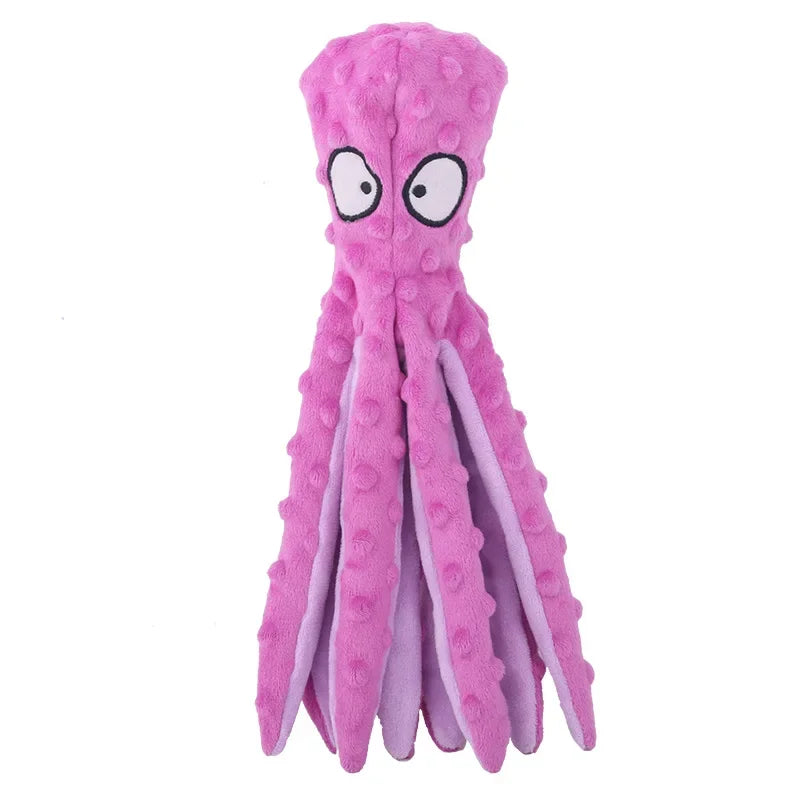 Jouets grinçants pour chiens, poulpe, jouets en peluche froissés sans farce pour la dentition des chiots, jouets à mâcher interactifs durables pour petits, M