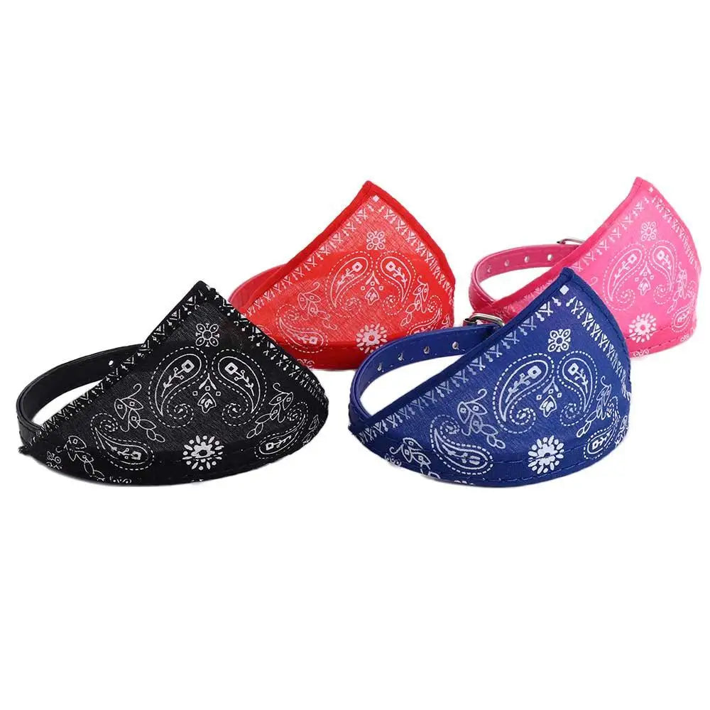 Écharpe de cou réglable en cuir pour animal de compagnie, collier bandana, accessoires pour chiot et chat