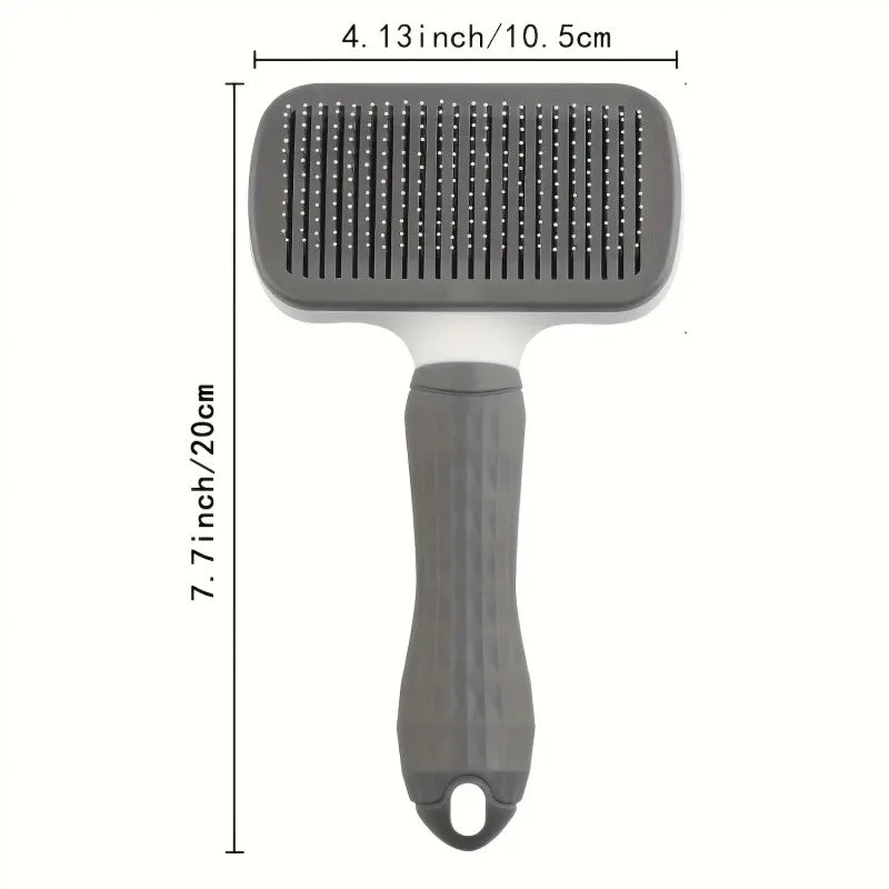 Brosse de toilettage pour animaux de compagnie facile à nettoyer, élimination des poils en un clic avec bouton autonettoyant – Spécialement conçue pour chats et chiens, disponible toute l'année