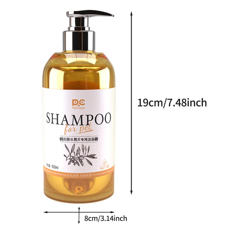 PETCLEAR 2-en-1 shampooing et revitalisant pour chien formule douce Gel de bain pour chiots 500 ml produits de nettoyage de conception spéciale pour chiens