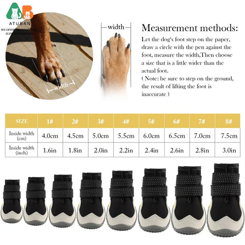 Bottes hiver imperméables pour grand chien