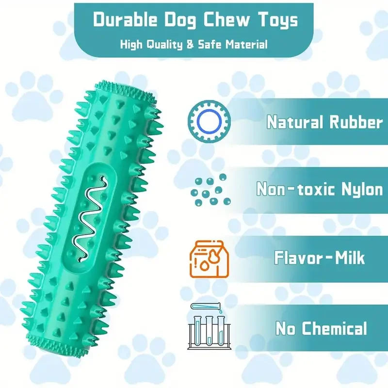 Bâton à mâcher dentaire approuvé par le vétérinaire – Jouet de brosse à dents rafraîchissante 3 en 1 pour petits/moyen chiens, nettoyage des dents d'été et Massage des gencives
