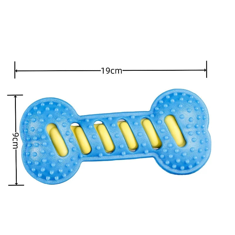 Jouet à mâcher pour chien, os grinçants, résistant aux morsures, jouet d'entraînement pour chiot, nettoyage des dents, Massage interactif, brosse à dents, jouet pour chien