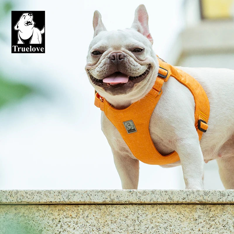 Truelove – harnais pour animaux de compagnie recyclée, haute qualité, réglable, matériau recyclé écologique, sans traction, respirant, doux et réfléchissant, TLH3012