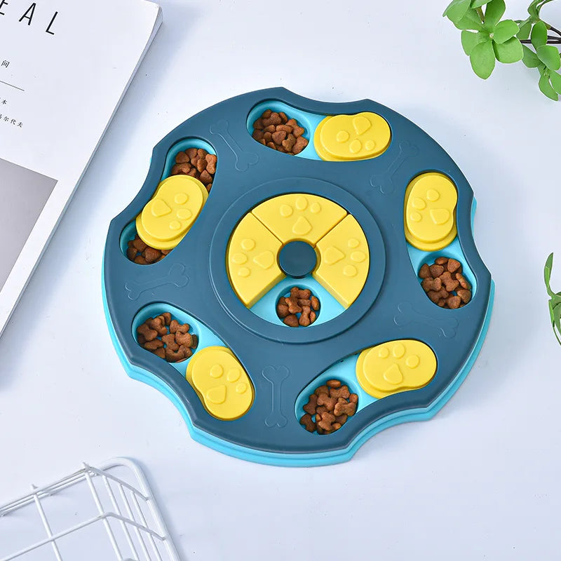 Jouets Puzzle pour chiens, mangeoire lente interactive, augmentation du qi, distributeur de nourriture antidérapant, bol à manger lente, jeux de nourriture pour chiens et chats