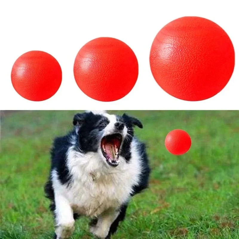 Balle en caoutchouc solide indestructible, jouet d'entraînement pour chien, jeu à mâcher, jouets de morsure, fournitures pour chiens, jouets pour chiots et grands chiens