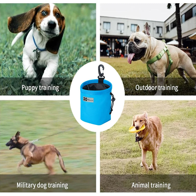 Petite sacoche portable pour friandises d'entraînement pour chien, sacoche pour friandises pour chiot à accrocher au laisse, sacoche de récompenses pour animaux de compagnie pour l'extérieur, sacoche de taille XZH-T24001-