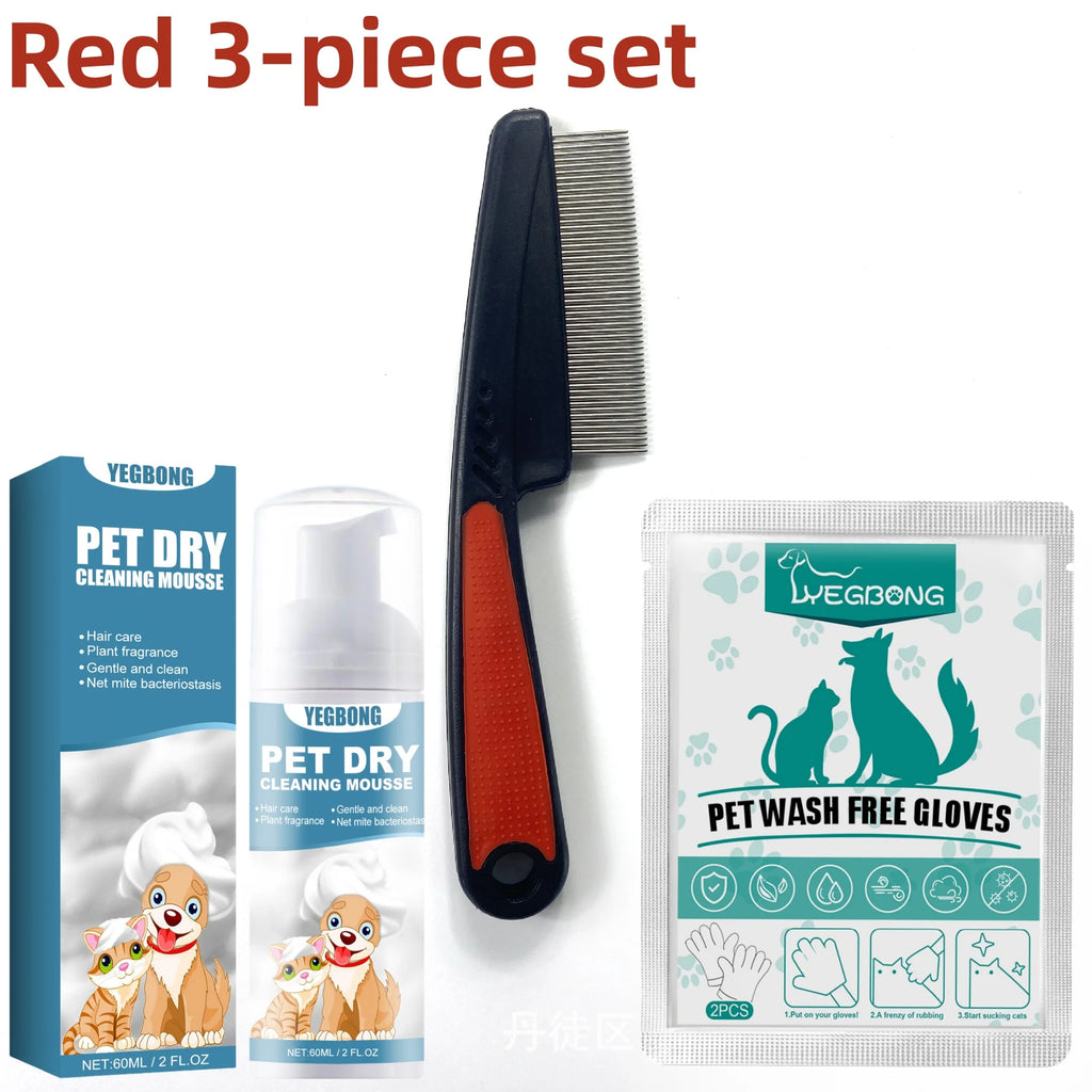 Shampoing sans eau pour chien et chat, sans rinçage, Mousse de nettoyage pour chiens et chats, fournitures de toilettage pour animaux de compagnie, nettoyage sûr sans bain, éliminateur d'odeurs