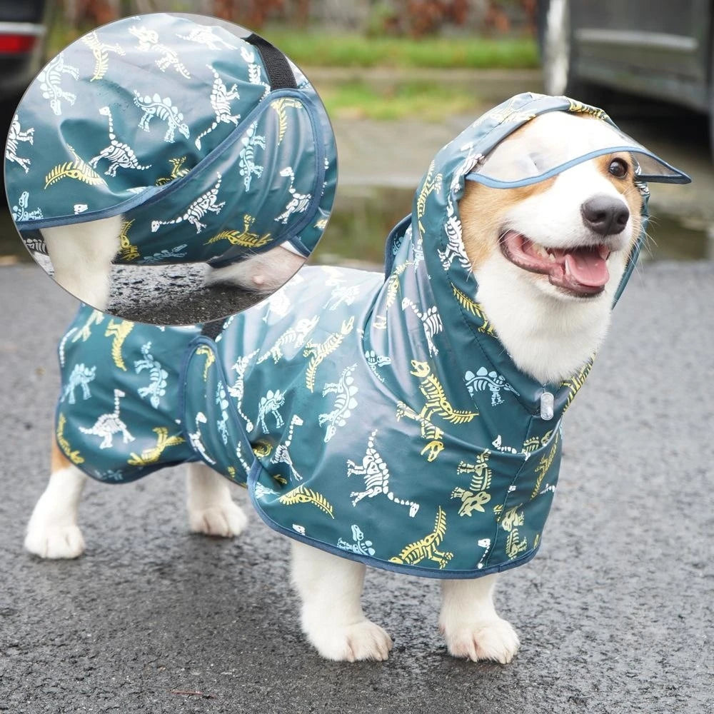 Teddy Cgi doré chien vêtements oeuf Olk homme PU veste imperméable chien imperméable fournitures pour animaux de compagnie imperméable en plein air