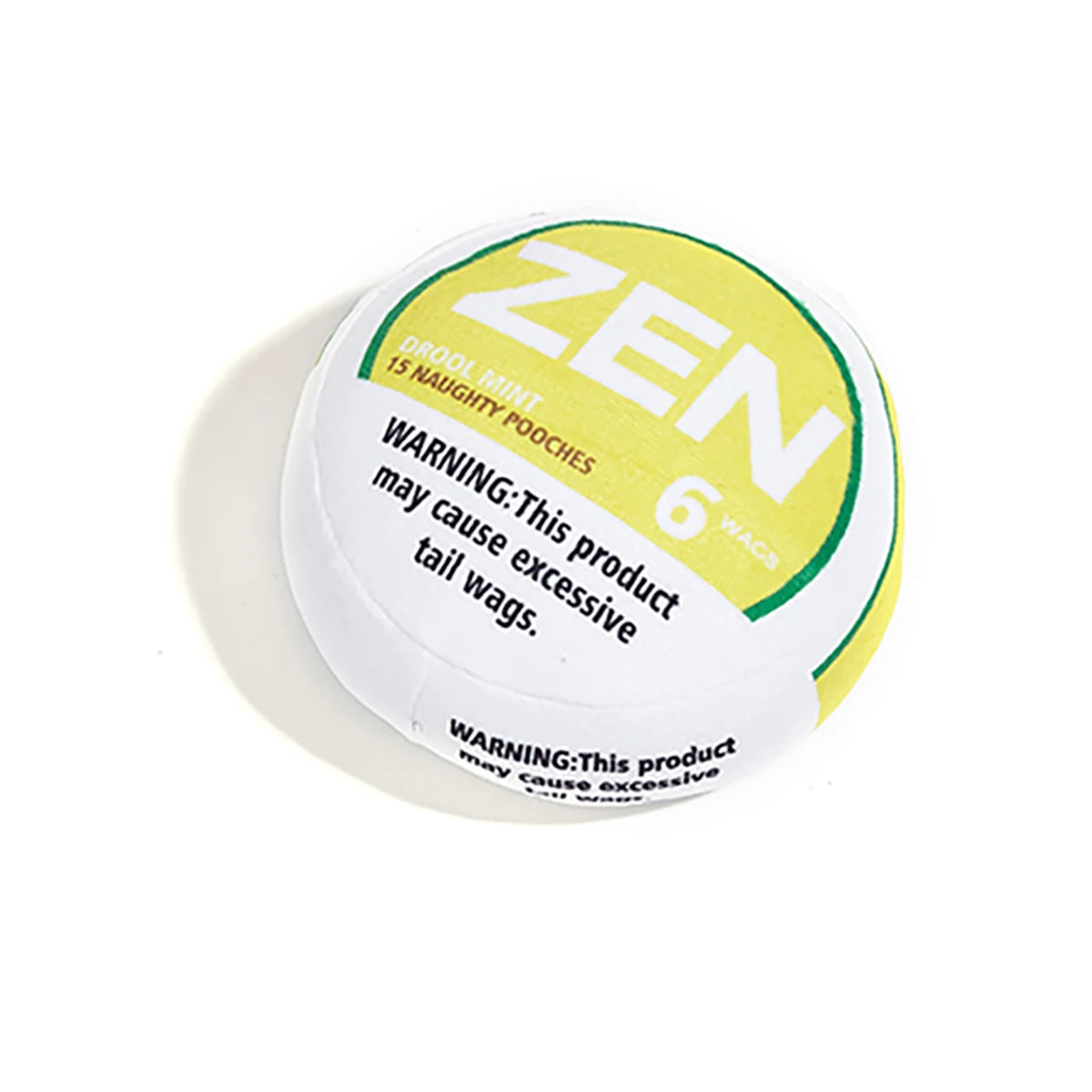 Jouet parodie pour chien Zen Pupper Deckies - Jouet drôle en peluche grinçant et froissé pour chien - Drool Mint