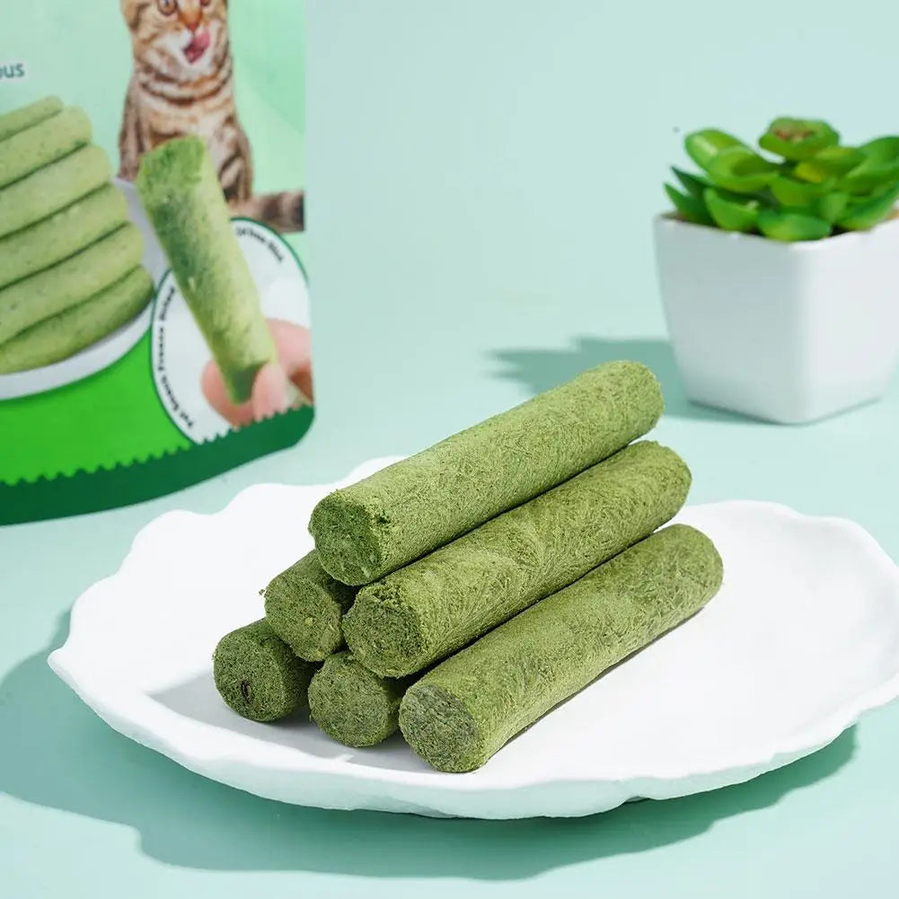 Bâton de meulage des dents pour chat, snacks pour animaux de compagnie, élimination des boules de poils, molaires, prêt à manger, bébé, livres, 6 pièces