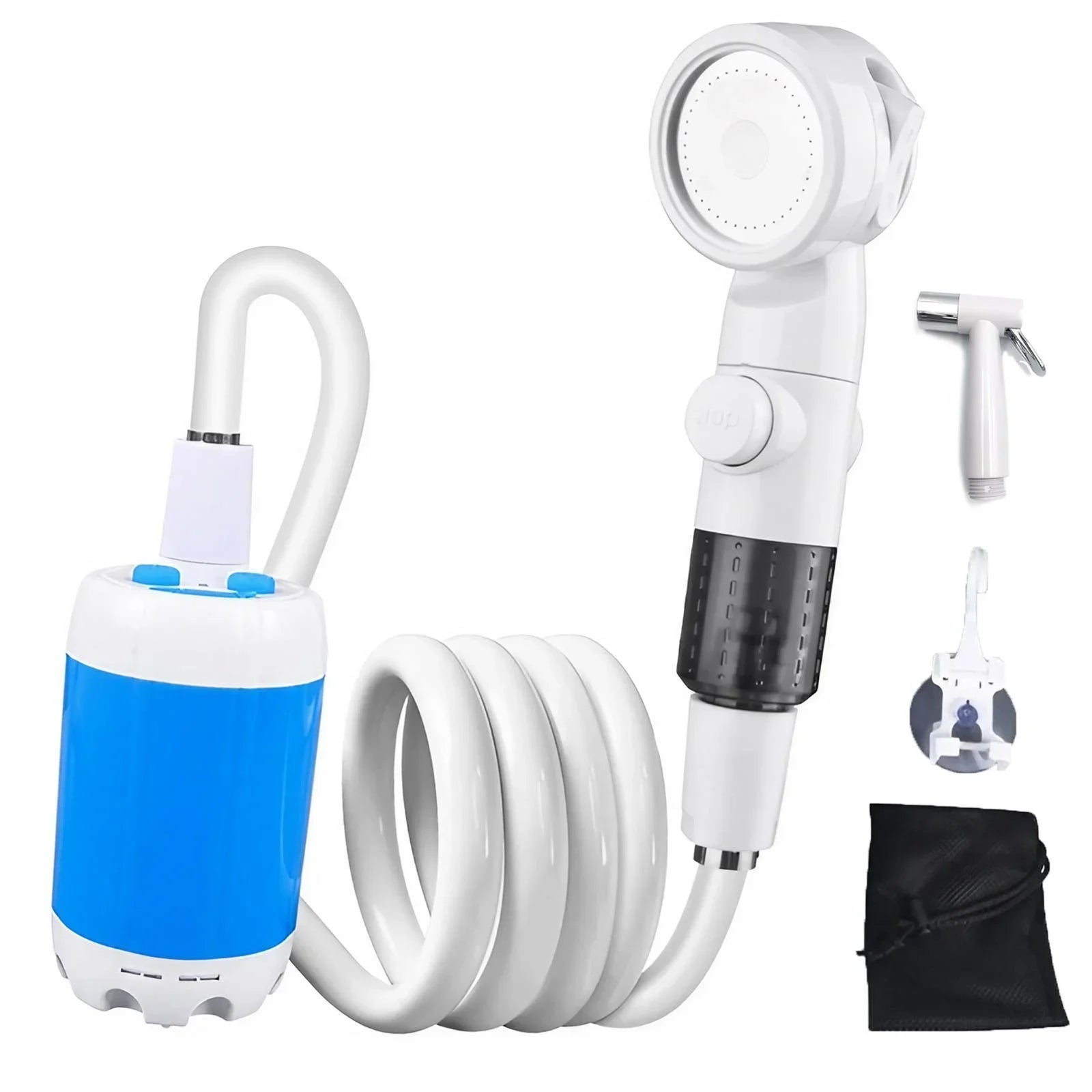 Douche extérieure Portable et Rechargeable, conception compacte, flux de douche doux pour le bain des chiens, lavage de voiture, arrosage des fleurs