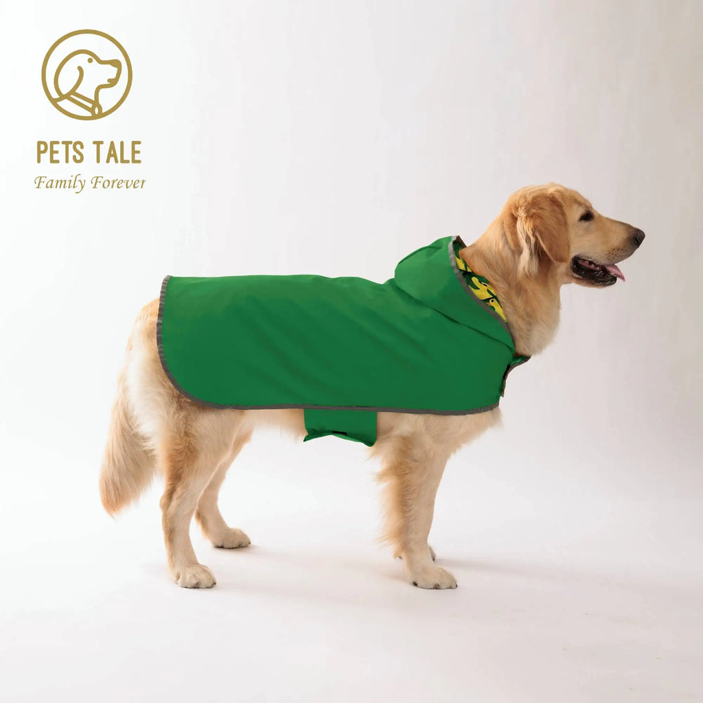 Gardez votre chiot sec et élégant : imperméable jaune double couche avec vêtements bidirectionnels!
