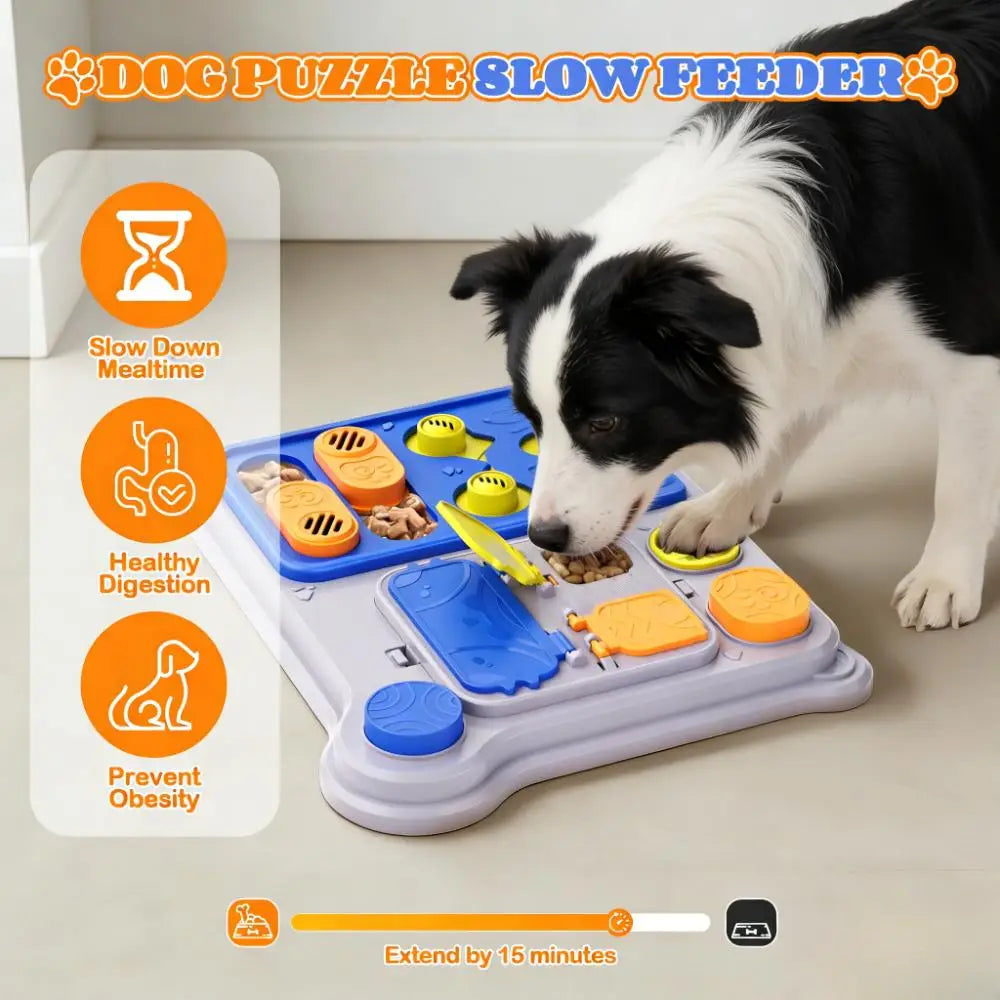 Jouet de puzzle pour chien et distributeur de friandises - Jouet de distribution de friandises pour l'entraînement du QI, Nouveauté, Idéal pour les chiens de petite/moyenne taille