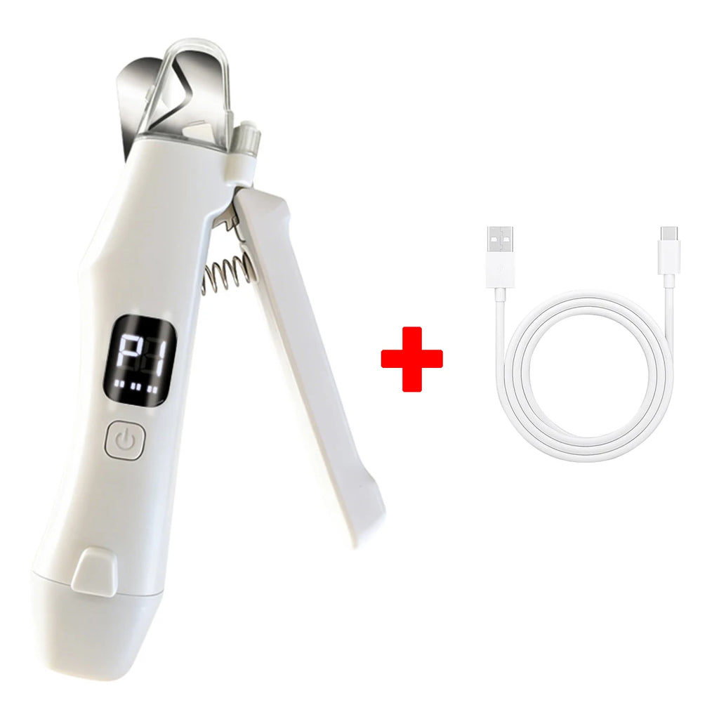 Coupe-ongles électrique 2 en 1 pour animaux de compagnie, avec lumières LED, broyeur de ongles pour animaux de compagnie, coupe-ongles et broyeur pour petits, moyens et grands chiens/chats