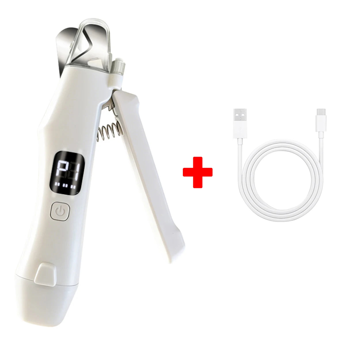 Coupe-ongles électrique 2 en 1 pour animaux de compagnie, avec lumières LED, broyeur de ongles pour animaux de compagnie, coupe-ongles et broyeur pour petits, moyens et grands chiens/chats