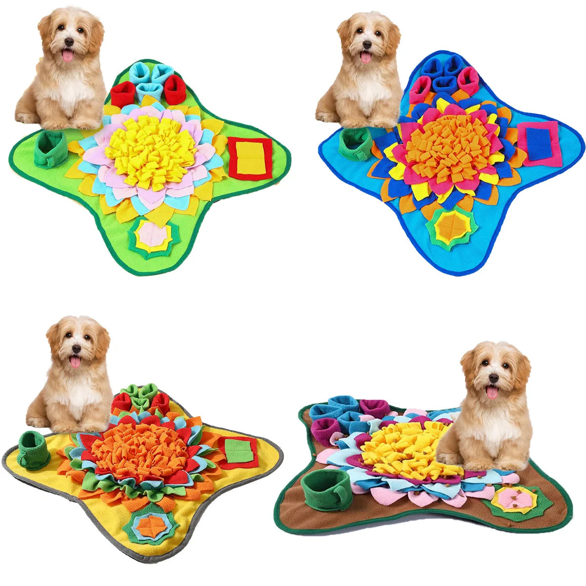 Bon tapis à reniflage pour animaux de compagnie pour chiens, puzzle d'alimentation interactif pour l'ennui, encourage les compétences de recherche de nourriture naturelle