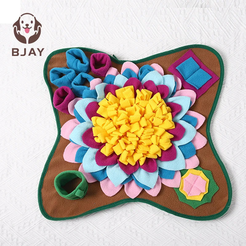 Bon tapis à reniflage pour animaux de compagnie pour chiens, puzzle d'alimentation interactif pour l'ennui, encourage les compétences de recherche de nourriture naturelle