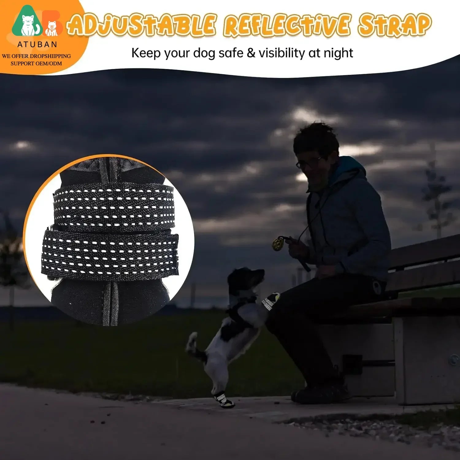 Bottes hiver imperméables pour grand chien