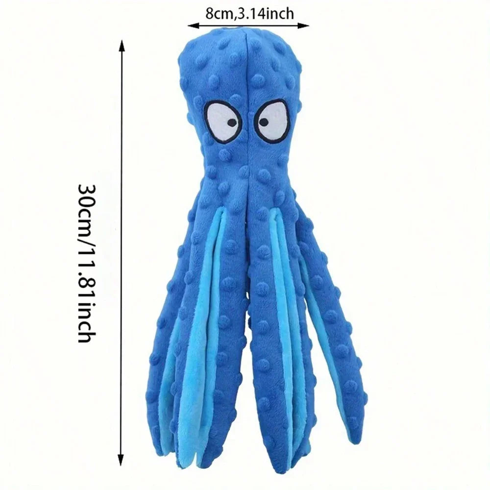 Jouets grinçants pour chiens, poulpe, jouets en peluche froissés sans farce pour la dentition des chiots, jouets à mâcher interactifs durables pour petits, M