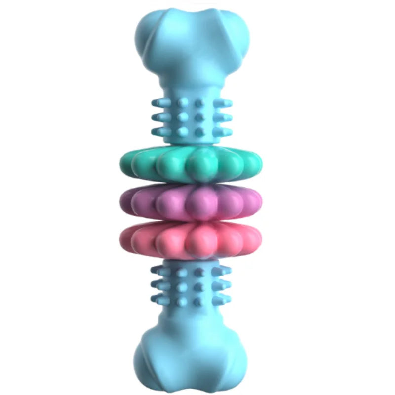 Jouet à mâcher pour chien, os grinçants, résistant aux morsures, jouet d'entraînement pour chiot, nettoyage des dents, Massage interactif, brosse à dents, jouet pour chien