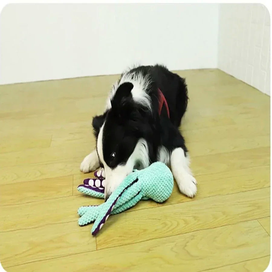 Jouet poulpe en peluche pour animaux de compagnie, son interactif, anti-démolition, maison, grand et petit chien, compagnon d'ennui, jouet pour chien