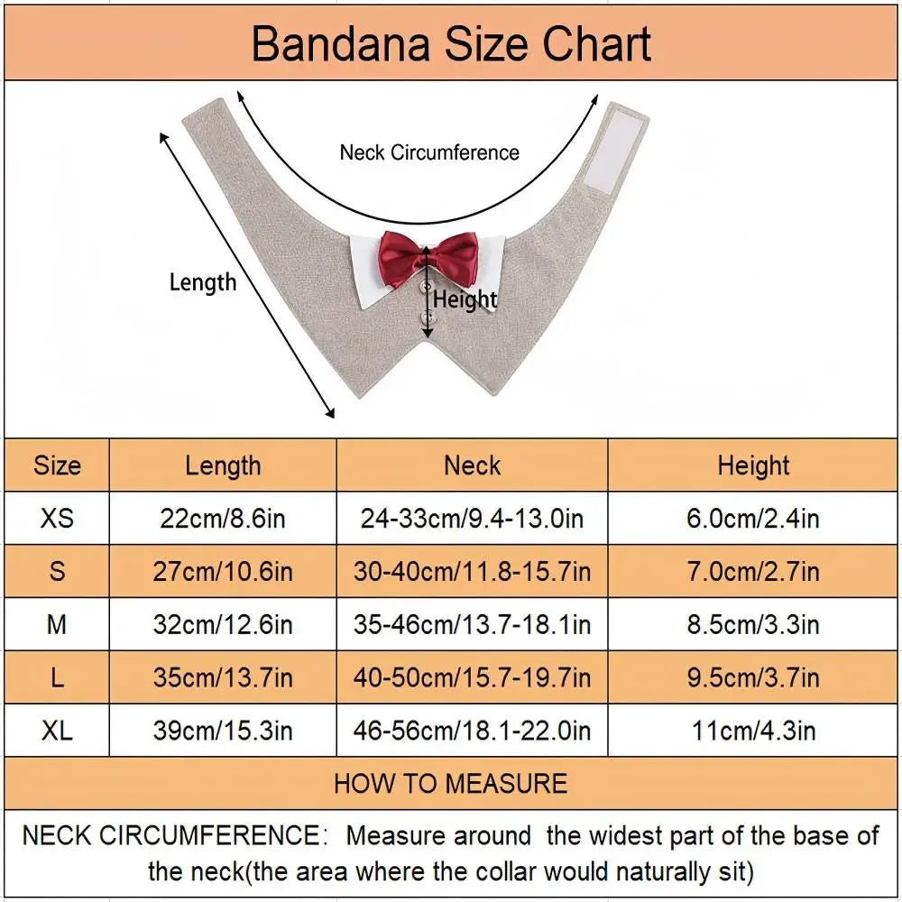 Bandana de costume de smoking pour chien Sucado, collier nœud papillon pour chien pour mariage et anniversaire, collier bandana de smoking pour animaux de compagnie de petite, moyenne et grande taille
