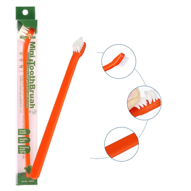 Brosse à dents pour chien recommandée par vétérinaire – Outil de nettoyage des dents à micro tête pour chiens et chats à petite bouche, 360 °   Kit dentaire pour animaux de compagnie, soins des gencives