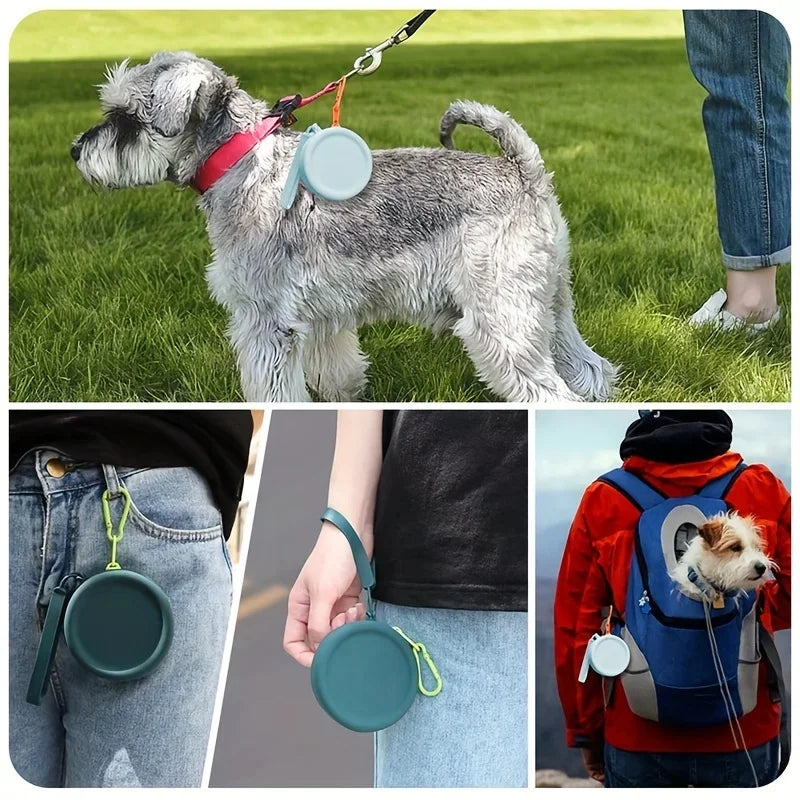 Sac de nourriture en Silicone pour chien, fournitures pour animaux de compagnie, 1 pièce, sac d'entraînement en plein air pour chien, pochette d'entraînement pour friandises, sac d'entraînement étanche pour collation pou