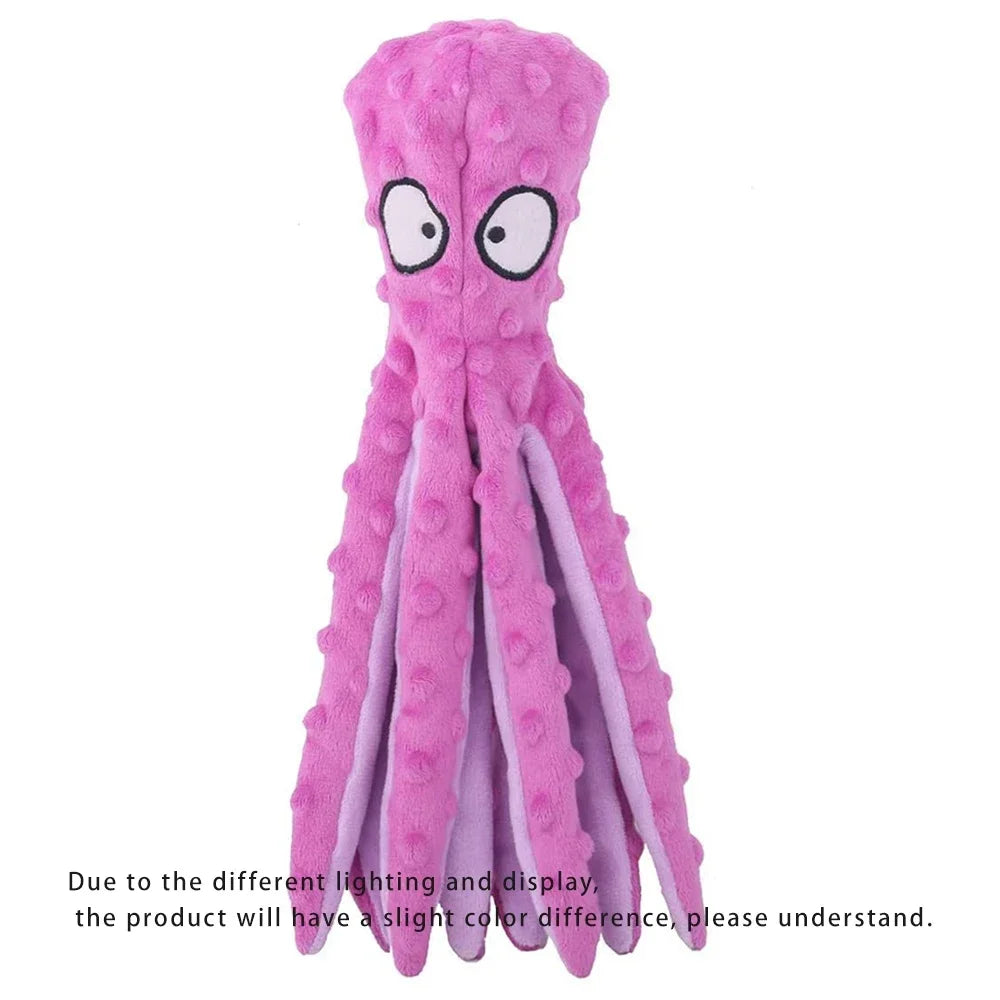 Jouets grinçants pour chiens, poulpe, jouets en peluche froissés sans farce pour la dentition des chiots, jouets à mâcher interactifs durables pour petits, M