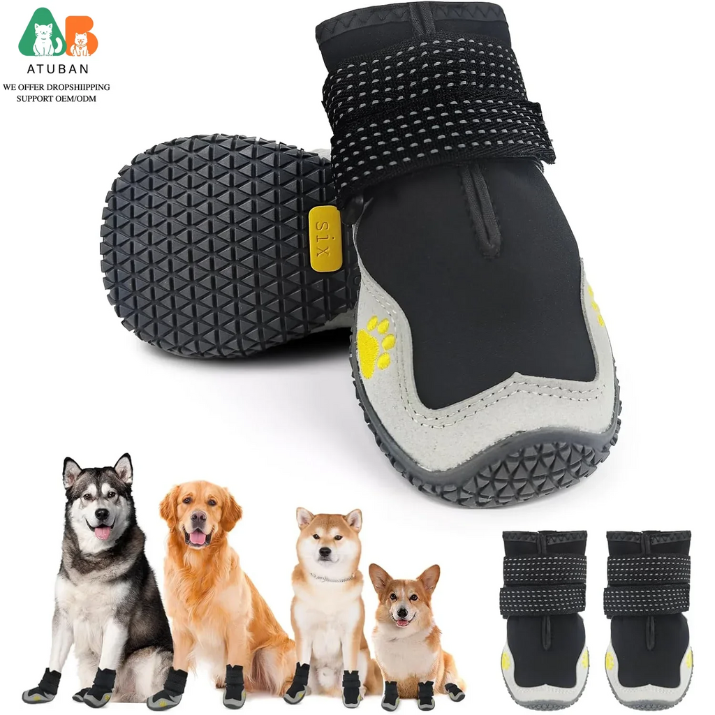 Bottes hiver imperméables pour grand chien