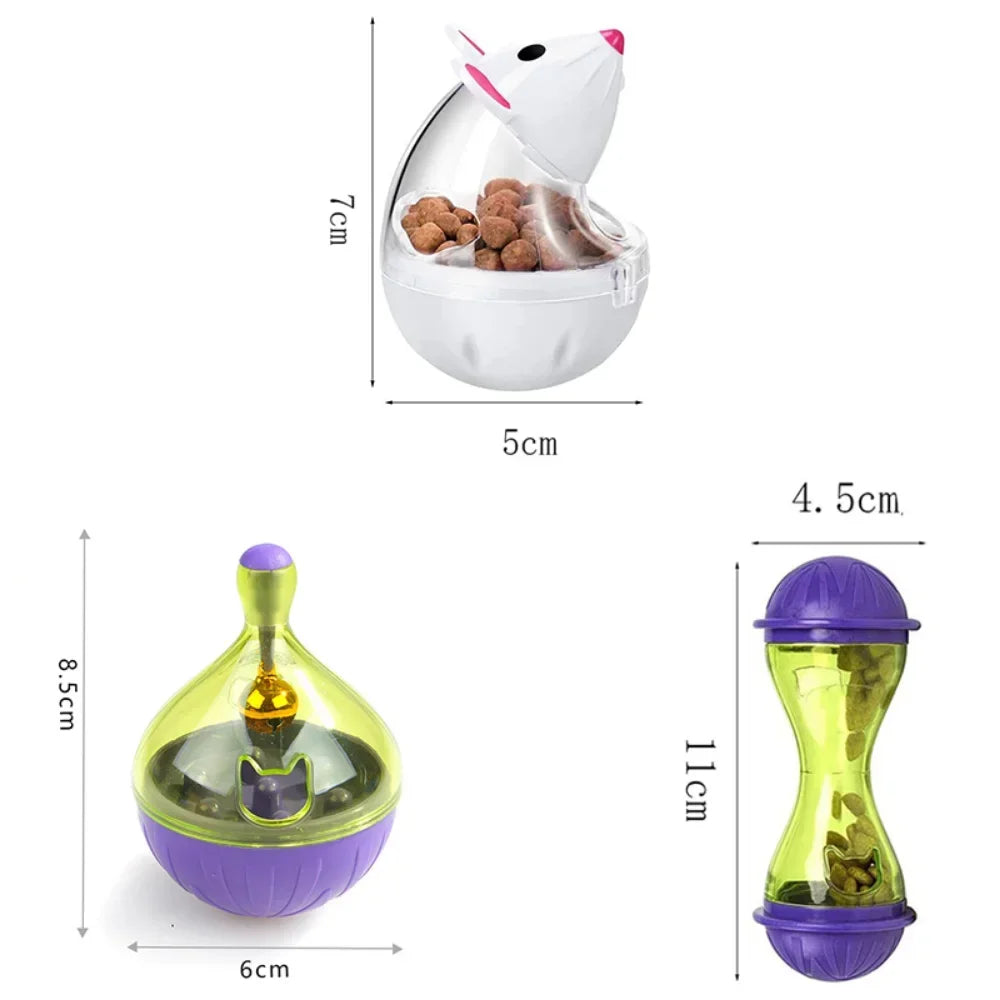 Jouet interactif pour chat, chiens, souris, gobelet de nourriture, jouets pour chaton, mangeoire pour chiot, fuite, distributeur de nourriture, Puzzle, jouet boule de friandise lente