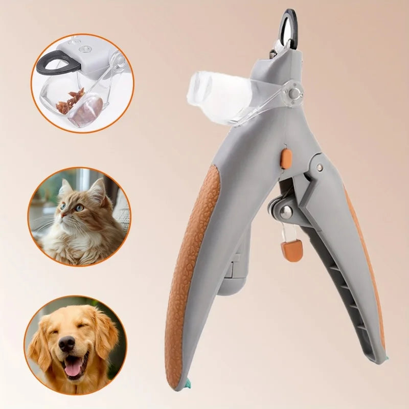 Coupe-ongles pour animaux de compagnie, chat et chien avec lumière LED, fournitures de polissage et de nettoyage