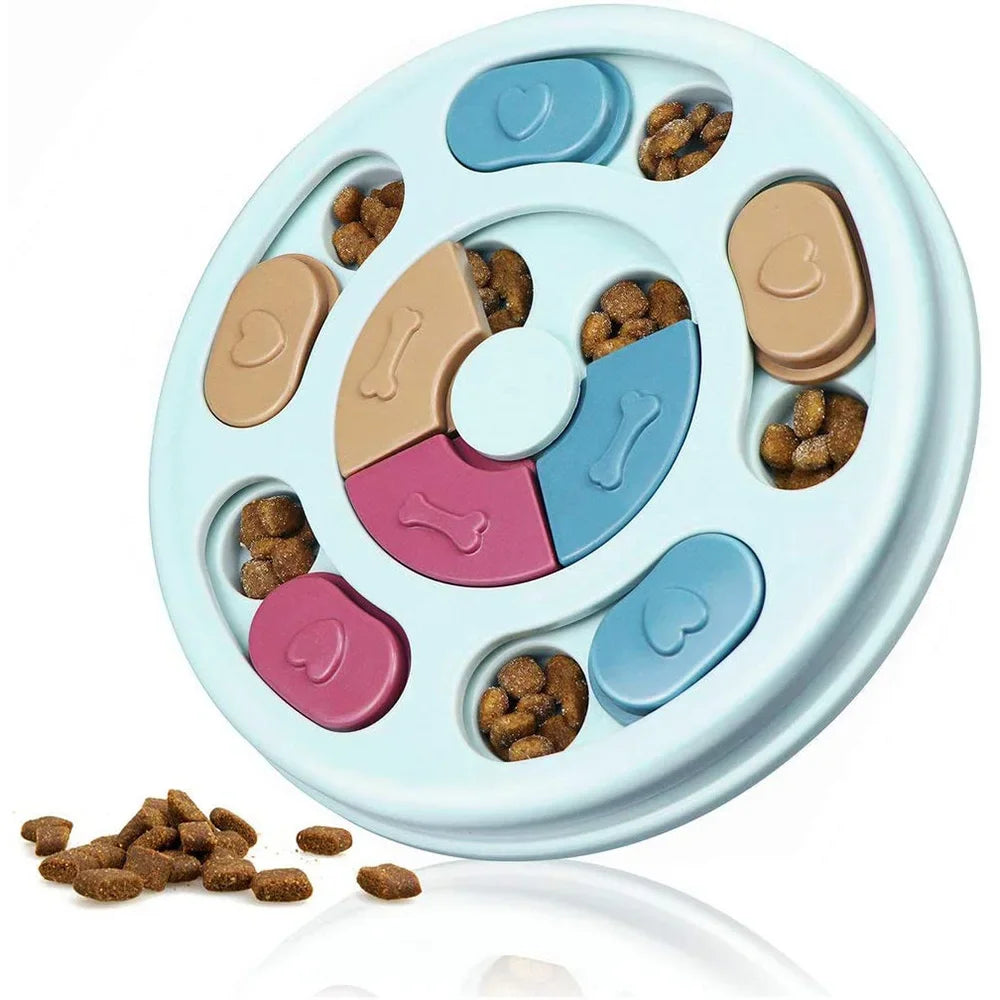 Jouets Puzzle pour chiens, mangeoire lente interactive, augmentation du qi, distributeur de nourriture antidérapant, bol à manger lente, jeux de nourriture pour chiens et chats